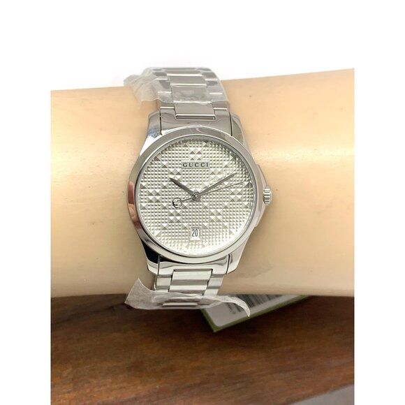 Gucci Women\'s Watch YA126551 G-Timeless Swiss Quartz Silver Dial Steel 27mm main image 10